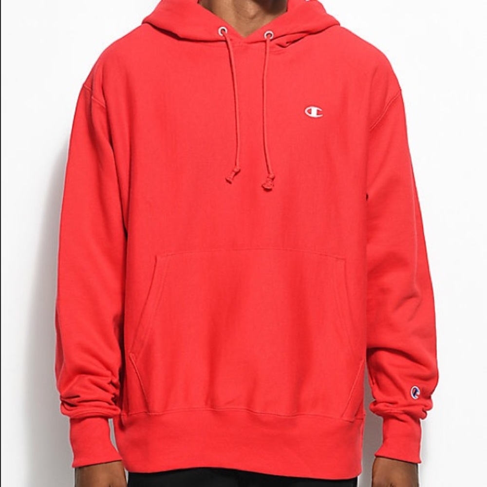 red champion hoodie